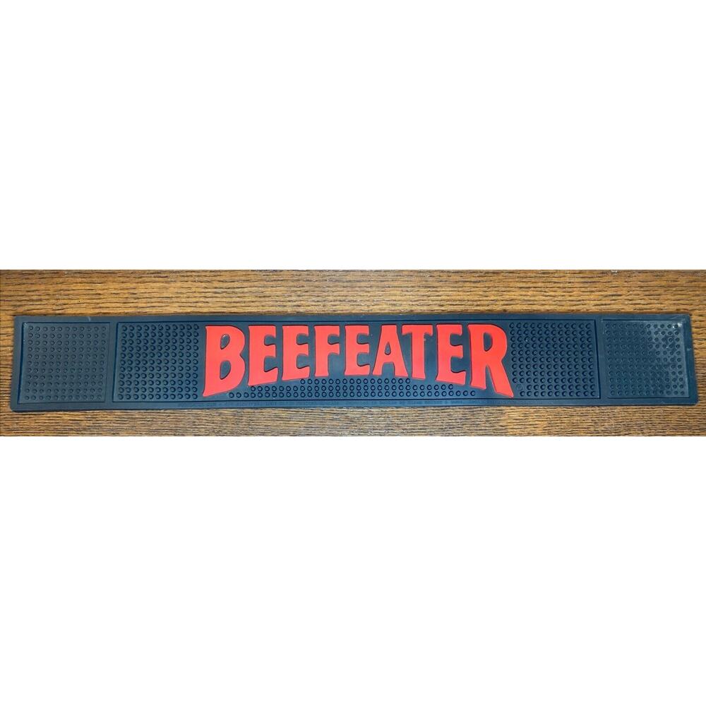 Vintage BeefEater Gin Rubber Spill Bar Mat Breweriana Sign Pub Tavern Mancave